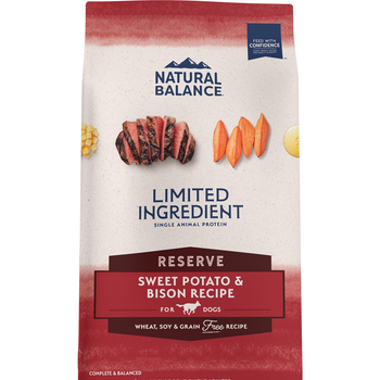 Natural Balance Limited Ingredient Reserve Grain Free Sweet Potato & Bison Recipe Dry Dog Food 4 lb-product-tile