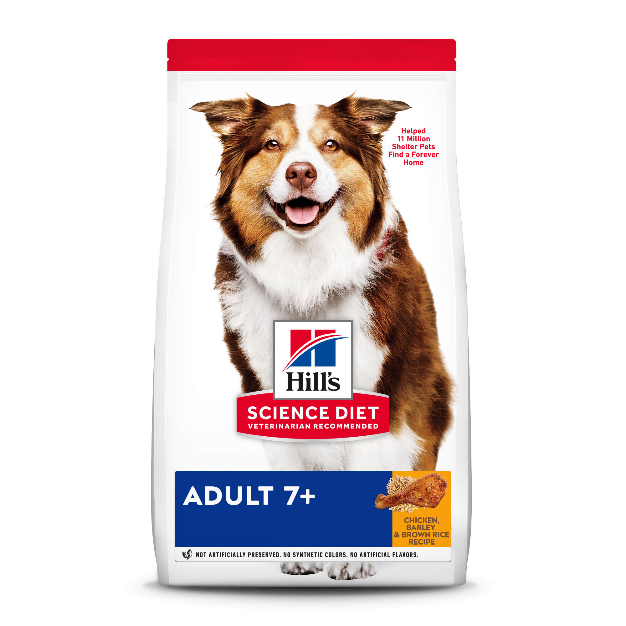 Hill's Science Diet Adult 7+ Chicken Meal Barley & Rice Dry Dog Food - 15 lb Bag product detail number 1.0