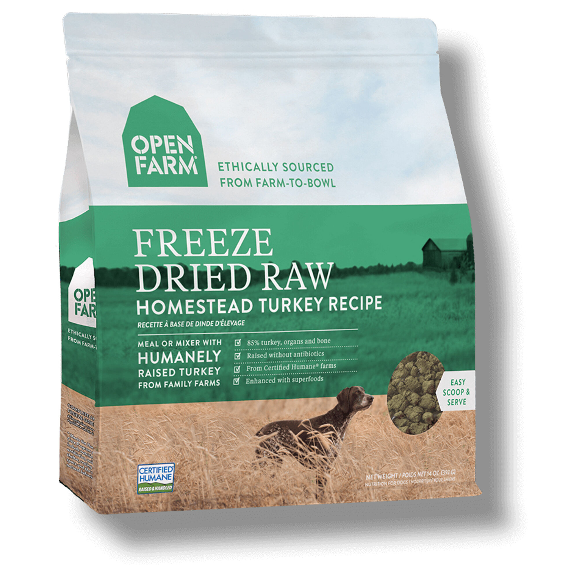 Open Farm Grain Free Homestead Turkey Recipe Freeze Dried Raw Dog Food 3.5-oz product detail number 1.0