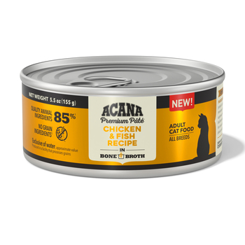 ACANA Premium Pate Chicken & Fish Recipen in Bone Broth Wet Cat Food 5.5 oz Cans - Case of 12-product-tile