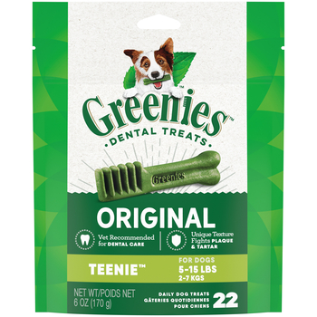 Greenies Original Teenie Natural Dental Dog Treats - 6 oz Pack - 22 Treats-product-tile