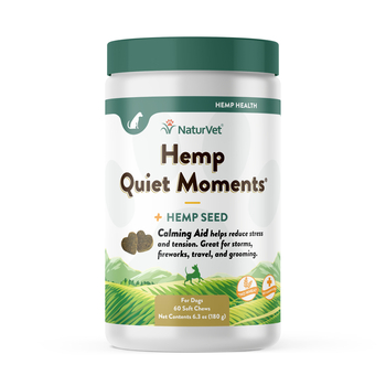 NaturVet Hemp Quiet Moments Calming Aid Soft Chews for Dogs - 60 ct Soft Chews-product-tile