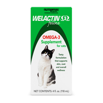 Nutramax Welactin Omega-3 Fish Oil Liquid Skin and Coat Health Supplement For Cats - 4 oz Bottle-product-tile