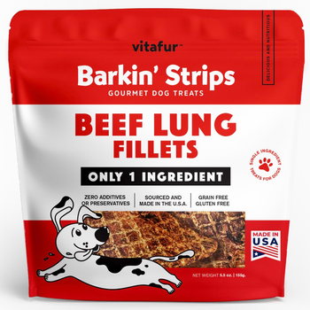 Vitafur Beef Lung Fillets Dog Treats - 5.5 oz Bag-product-tile