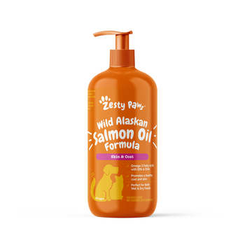 Zesty Paws Wild Alaskan Salmon Oil Liquid Skin & Coat Supplement for Dogs & Cats - 32 oz Bottle-product-tile