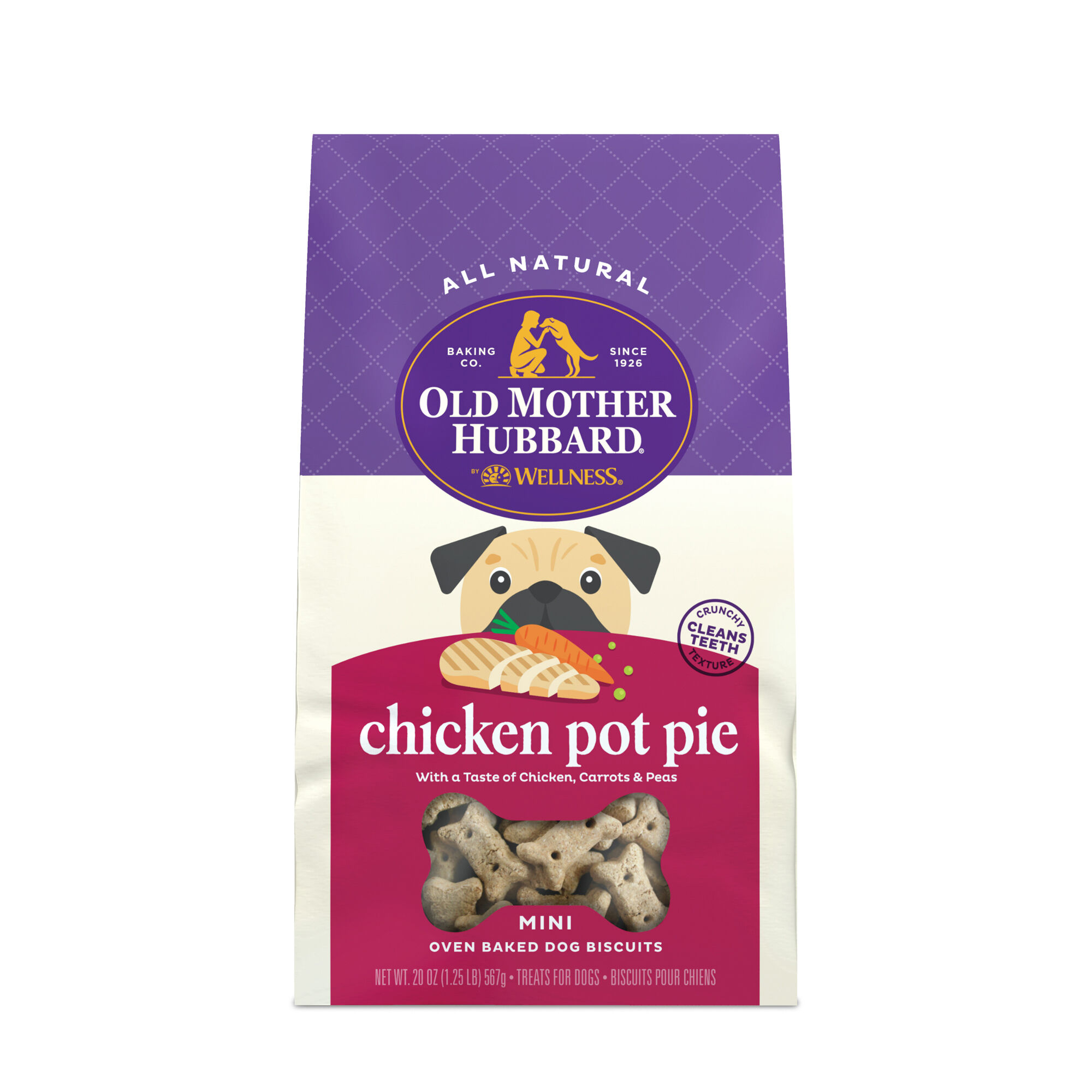 Old Mother Hubbard Classic Chicken Pot Pie Natural Oven-Baked Biscuits Dog Treats 20 oz Bag product detail number 1.0