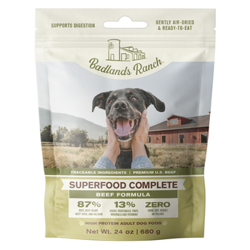 Badlands Ranch Superfood Complete Beef Formula Air Dried Dog Food 24 oz Bag-product-tile