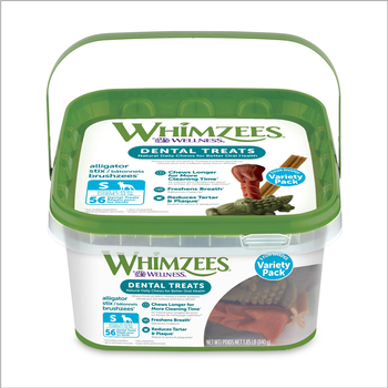 Whimzees by Wellness Variety Box Natural Grain Free Dental Chews for Dogs Small - 56 count - 1.85 lb Tub-product-tile