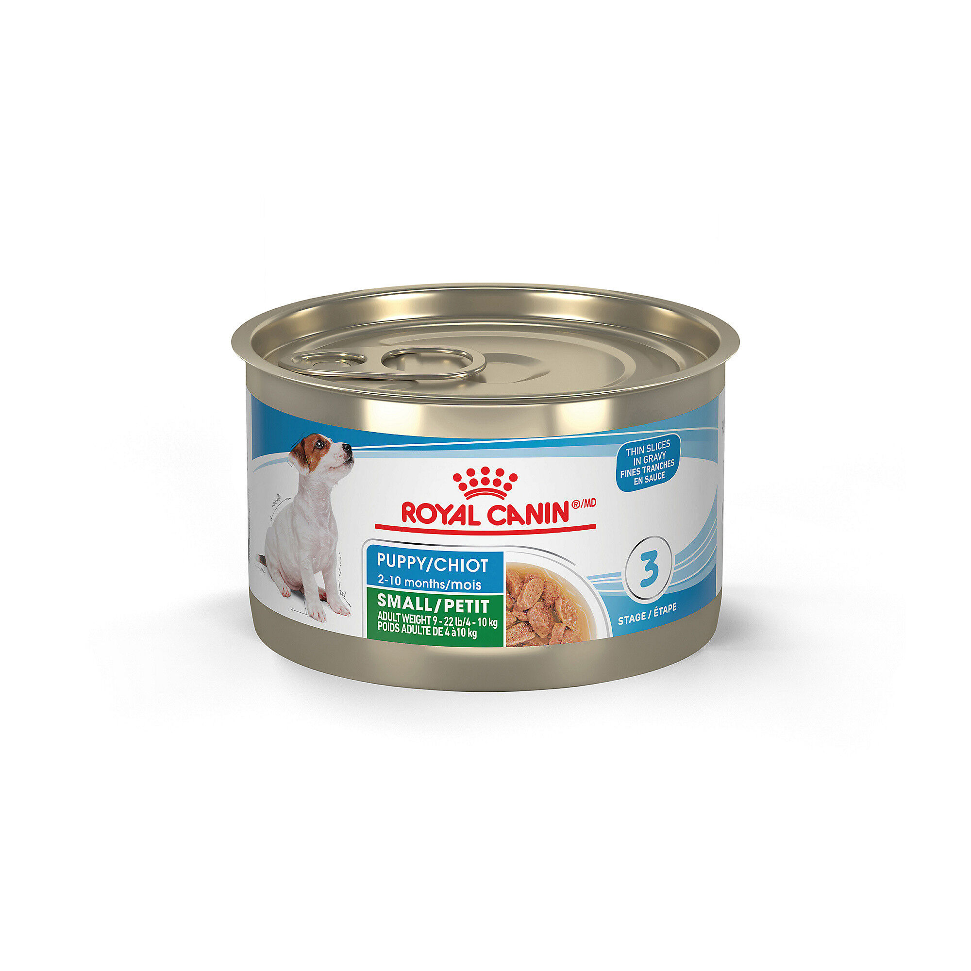 Royal Canin Size Health Nutrition Small Breed Puppy Thin Slices in Gravy Wet Dog Food - 5.1 oz Cans - Case of 24 product detail number 1.0