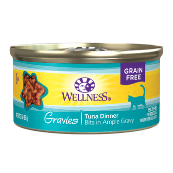 Wellness Complete Health Natural Grain Free Gravies Tuna Dinner Canned Wet Cat Food - 3 oz Cans - Case of 12-product-tile