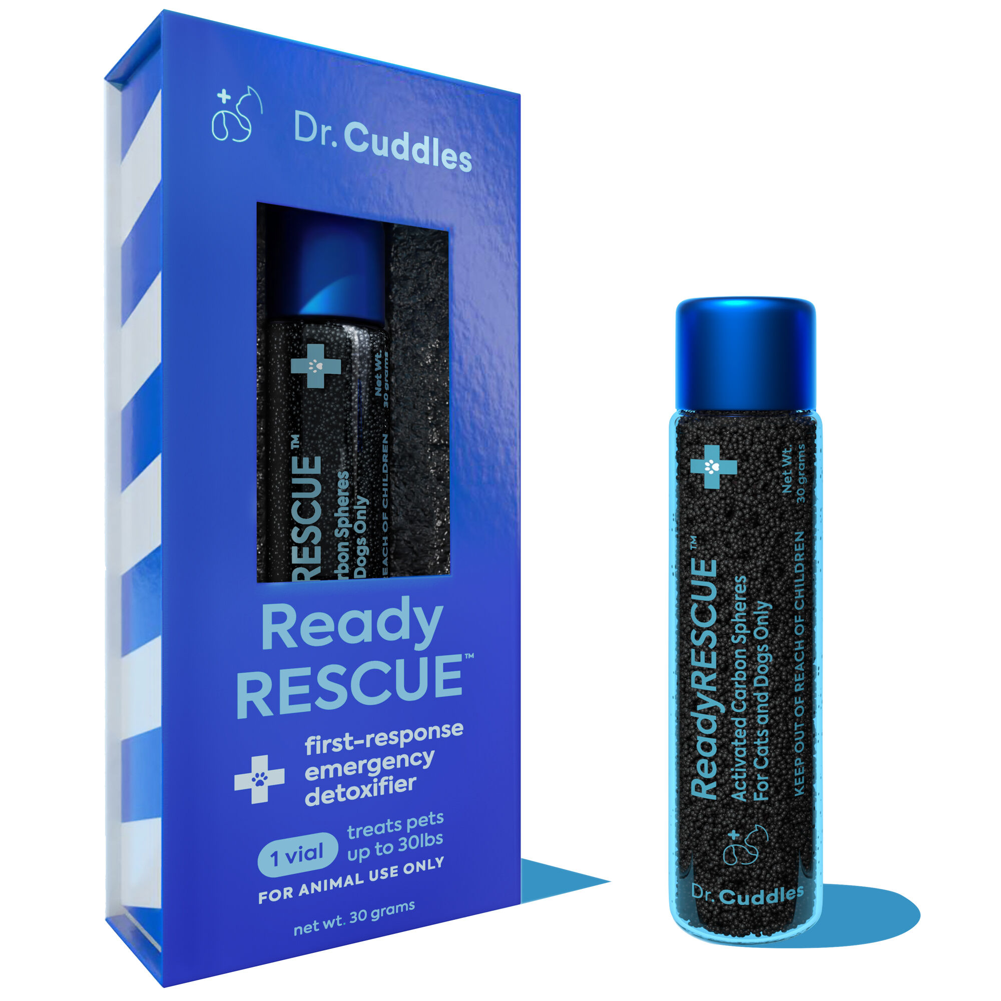 Dr. Cuddles ReadyRESCUE First Response Emergency Detoxifier for Pets - 30g vial (treats up to 30 lbs) product detail number 1.0