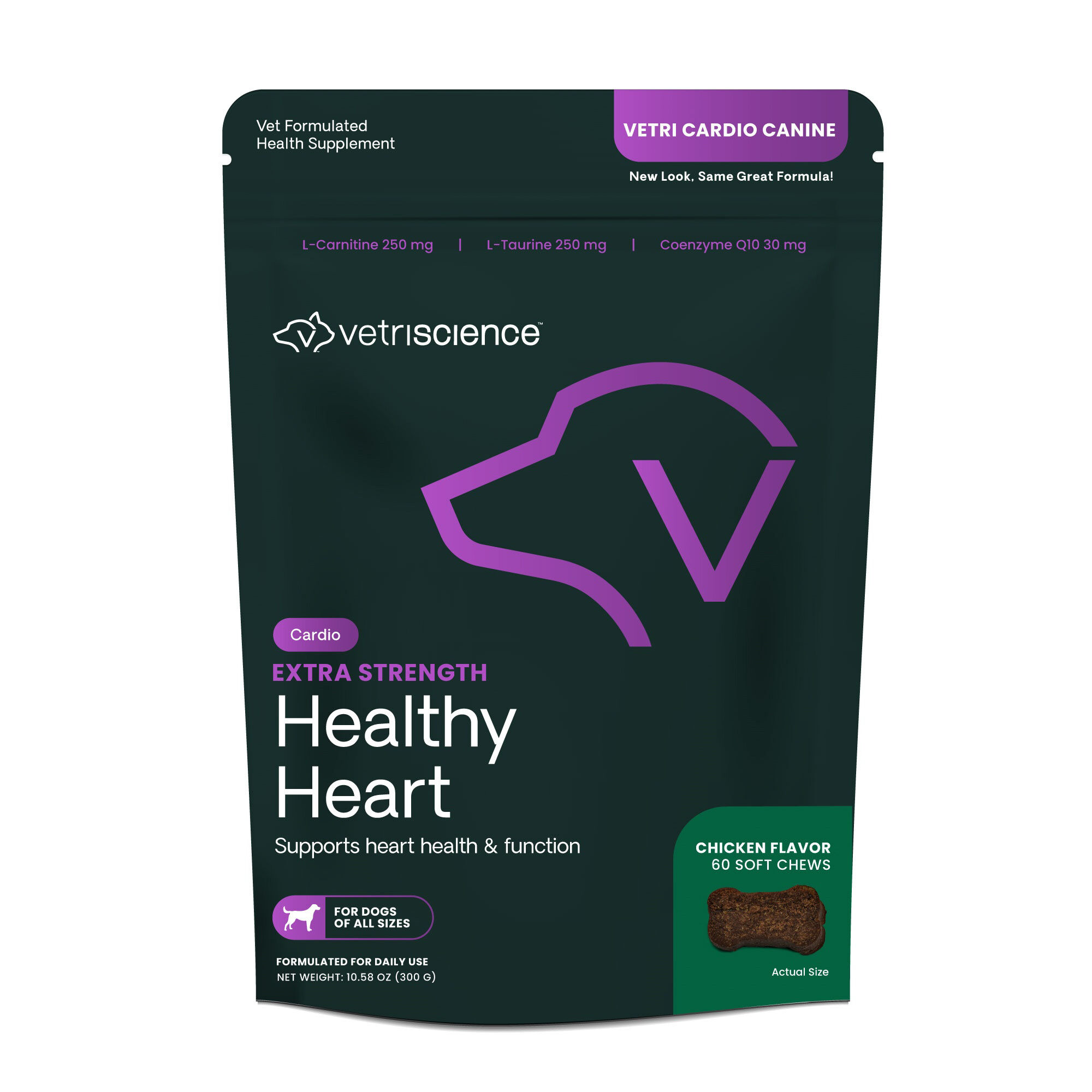 VetriScience Extra Strength Healthy Heart Chews for Dogs 60 ct product detail number 1.0
