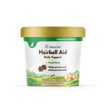 NaturVet Hairball Aid Plus Pumpkin Supplement for Cats Soft Chews 60 ct-product-tile