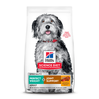 Hill's Science Diet Adult Perfect Weight & Joint Support Chicken Dry Dog Food - 3.5 lb Bag-product-tile