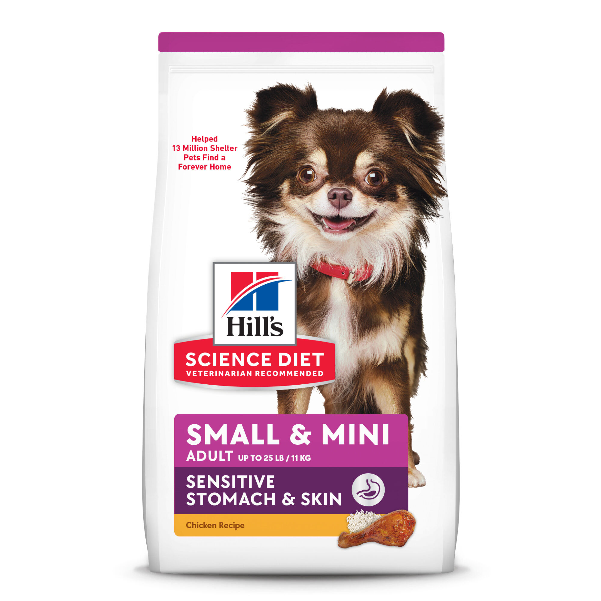 Hill's Science Diet Adult Sensitive Stomach & Skin Small & Mini Chicken Dry Dog Food - 4 lb Bag product detail number 1.0