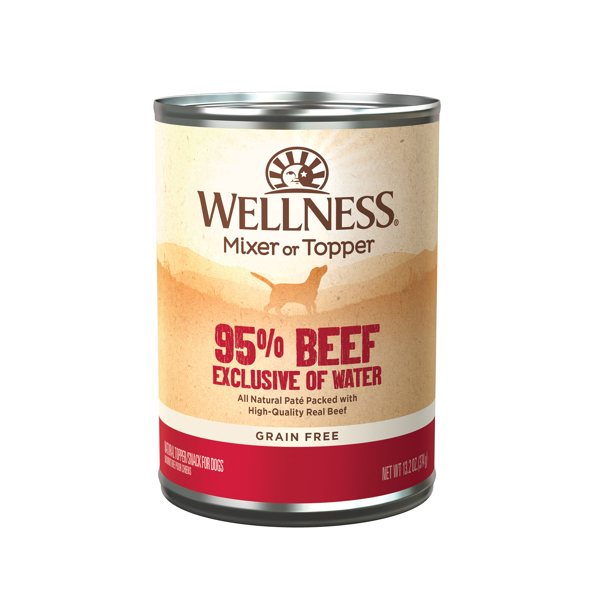 Wellness 95% Beef Natural Grain Free Canned Wet Dog Food - 13.2 oz Cans - Case of 12 product detail number 1.0