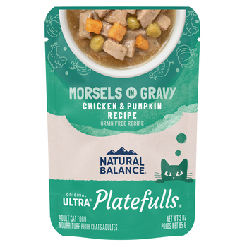 Natural Balance Original Ultra Platefulls Chicken & Pumpkin Recipe in Gravy Wet Cat Food 3 oz-product-tile