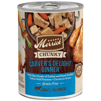 Merrick Grain Free Chunky Carvers Delight Dinner Canned Dog Food 12.7-oz, case of 12-product-tile