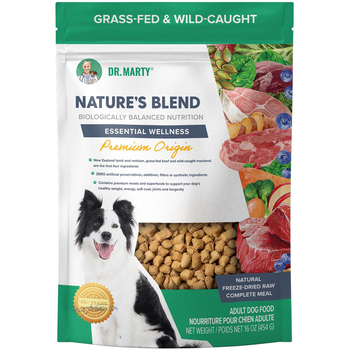 Dr. Marty Nature's Blend Essential Wellness Premium Origin Wild Caught and Grass Fed Premium Freeze-Dried Raw Dog Food 16 oz Bag-product-tile