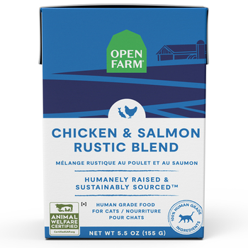 Open Farm Chicken & Salmon Rustic Blend Wet Cat Food 5.5 oz Cartons - Case of 12-product-tile