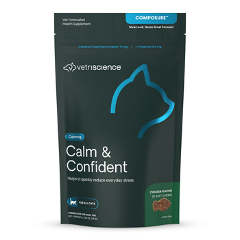 VetriScience Composure Calm & Confident Vet Formulated Calming Supplement for Cats Chicken Flavor - 30 ct-product-tile