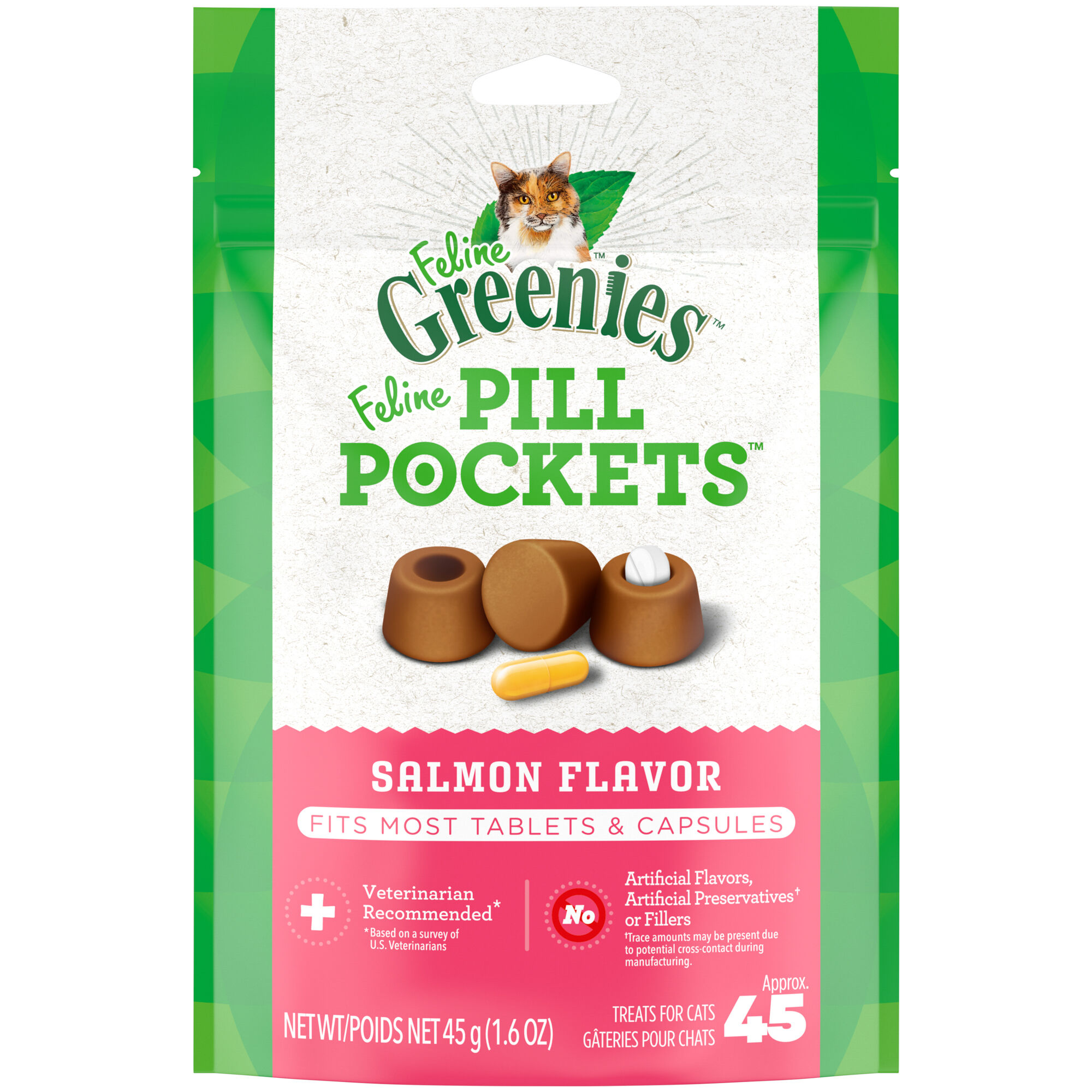 Greenies Pill Pockets for Cats Salmon Flavor 45 Treats product detail number 1.0