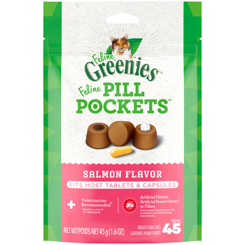 Greenies Pill Pockets for Cats Salmon Flavor 45 Treats-product-tile