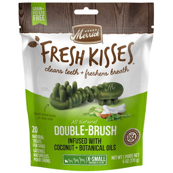 Merrick Fresh Kisses Grain Free Coconut Oil & Botanicals Dental Dog Treats Extra Small-6oz, 20 count-product-tile