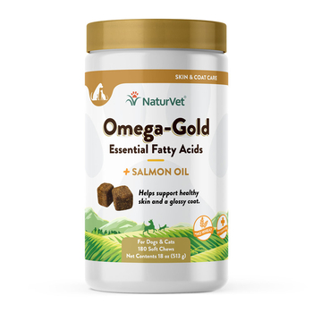NaturVet Omega-Gold Plus Salmon Oil Supplement for Dogs and Cats Soft Chews 180  ct-product-tile