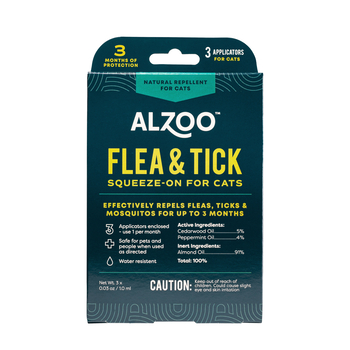 Alzoo Plant-Based Flea & Tick Squeeze-On for Cats - 3 EZ-ON Applicators-product-tile