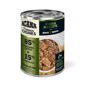 ACANA Premium Chunks Pork Recipe in Bone Broth Wet Dog Food 12.8 oz Cans - Case of 12-product-tile