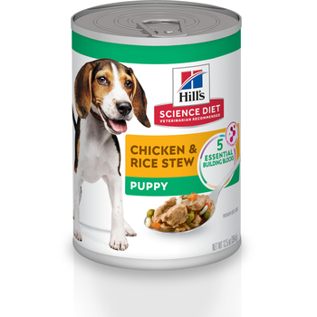 Hill's Science Diet Puppy Chicken & Rice Stew Wet Dog Food - 12.5 oz Cans - Case of 12-product-tile