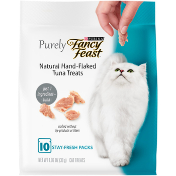 Fancy Feast Purely Natural Hand-Flaked Tuna Cat Treats 10 ct. Pouch-product-tile