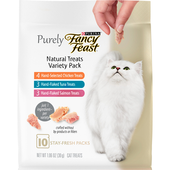Fancy Feast Purely Natural Variety Pack Cat Treats 10 ct. Pouch-product-tile