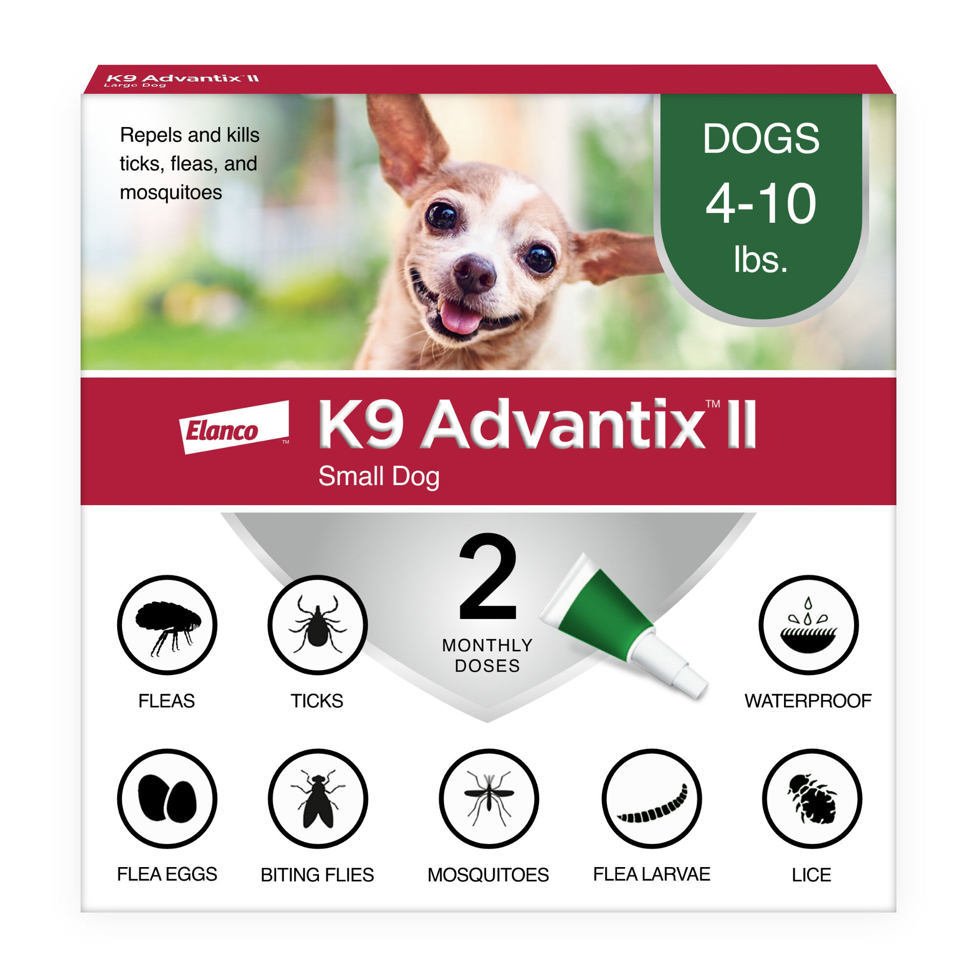 K9 Advantix II 2pk Green Dog 4-10 lbs product detail number 1.0