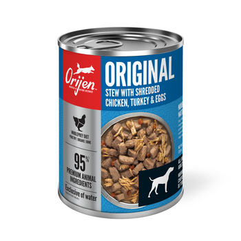 ORIJEN Premium Original Stew Recipe with Chicken, Turkey, & Eggs Wet Dog Food 12.8 oz Cans - Case of 12-product-tile