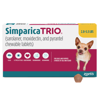 Simparica TRIO- Chewable Tablets for Dogs 1pk 2.8-5.5 lbs Chew-product-tile