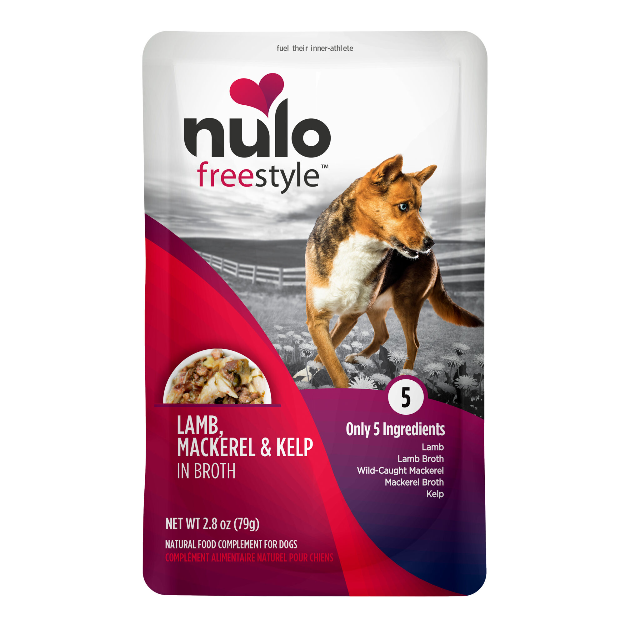 Nulo FreeStyle Lamb, Mackerel & Kelp in Broth Dog Food Topper 24 2.8oz pouches product detail number 1.0
