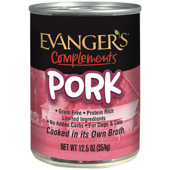 Evanger's Grain Free Pork Canned Dog & Cat Food 12.5 oz, Case of 12-product-tile