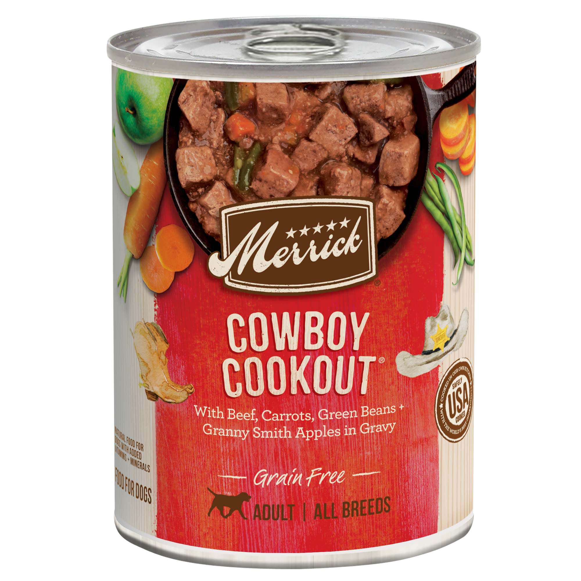 Merrick Grain Free Cowboy Cookout Canned Dog Food 12.7-oz, Case of 12 product detail number 1.0