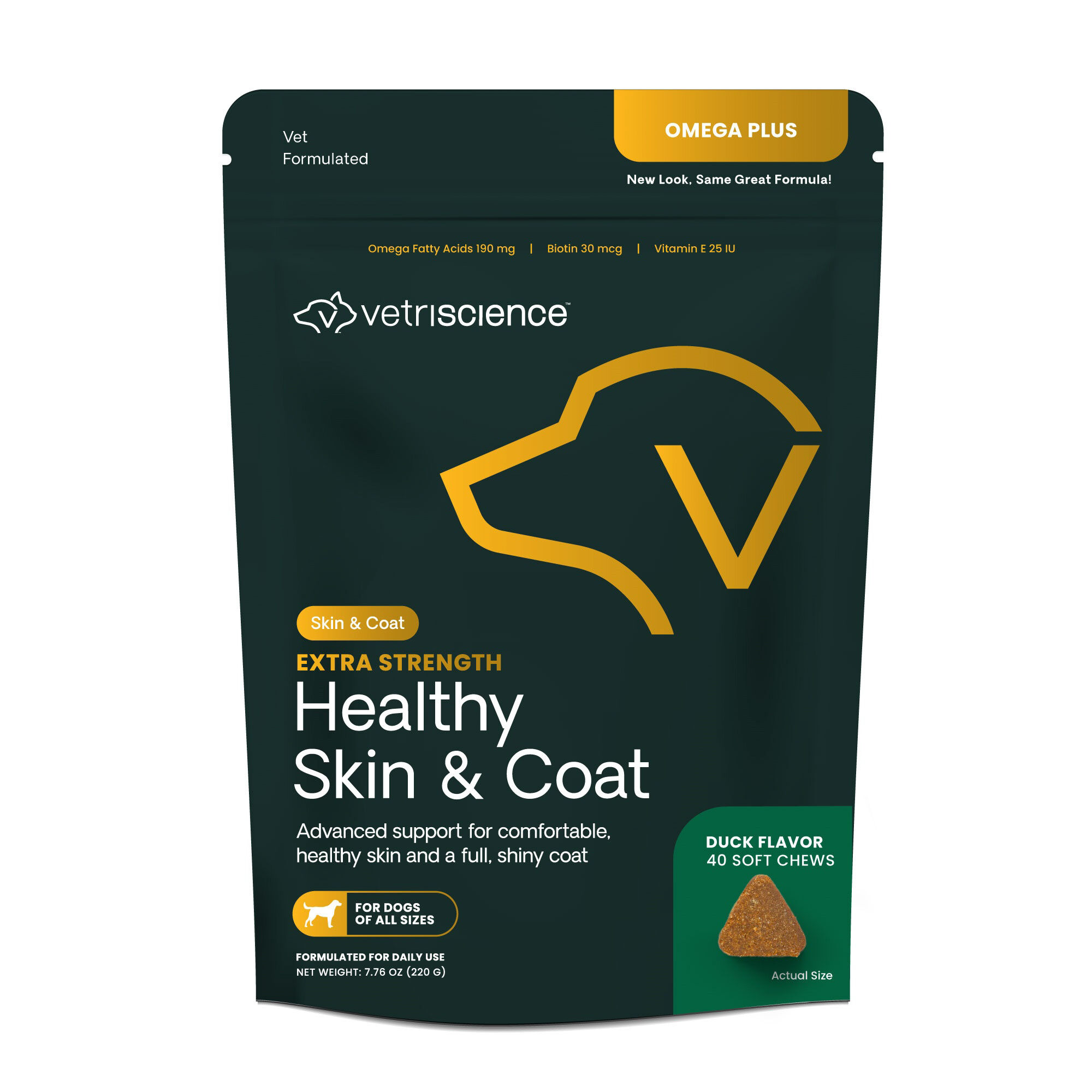VetriScience Extra Strength Healthy Skin & Coat Chews for Dogs 40 ct product detail number 1.0