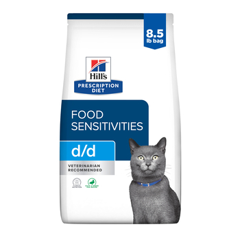 Hill's Prescription Diet d/d Food Sensitivities Duck & Green Pea Formula Dry Cat Food - 3.5 lb Bag-product-tile