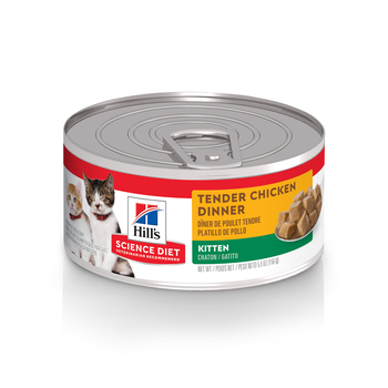 Hill's Science Diet Kitten Tender Chicken Dinner Wet Cat Food - 5.5 oz Cans - Case of 24-product-tile