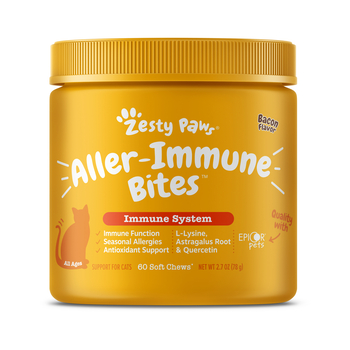 Zesty Paws Aller-Immune Bites Soft Chew Supplement for Cats - Bacon - 60 count-product-tile