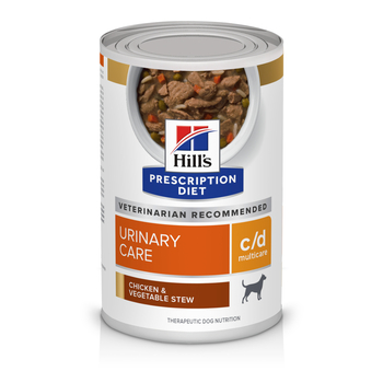 Hill's Prescription Diet c/d Multicare Urinary Care Chicken & Vegetable Stew Wet Dog Food - 12.5 oz Cans - Case of 12-product-tile