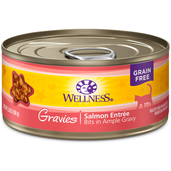Wellness Complete Health Gravies Salmon Entree Wet Cat Food 5.5 oz Can - Case of 12-product-tile