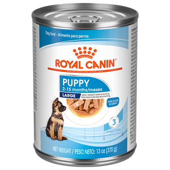Royal Canin Size Health Nutrition Large Breed Puppy Thin Slices in Gravy Wet Dog Food - 13 oz Cans - Case of 12-product-tile
