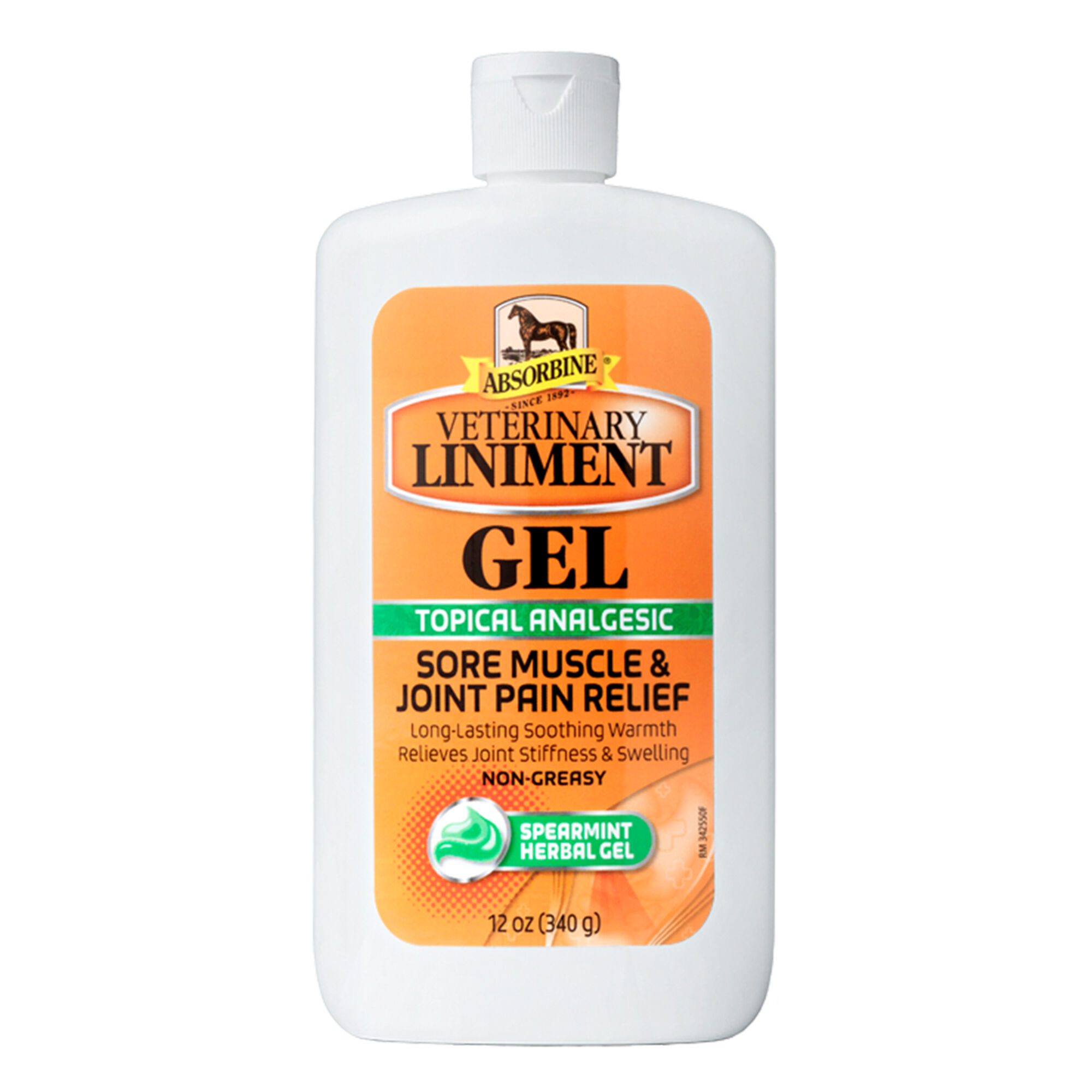 Absorbine Veterinary Liniment Topical Analgesic Gel for Horses - 12 oz Bottle product detail number 1.0