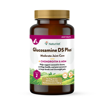 NaturVet Glucosamine DS Plus Level 2 Moderate Joint Care Support Supplement for Dogs and Cats Time Release Chewable Tablets 60 ct-product-tile