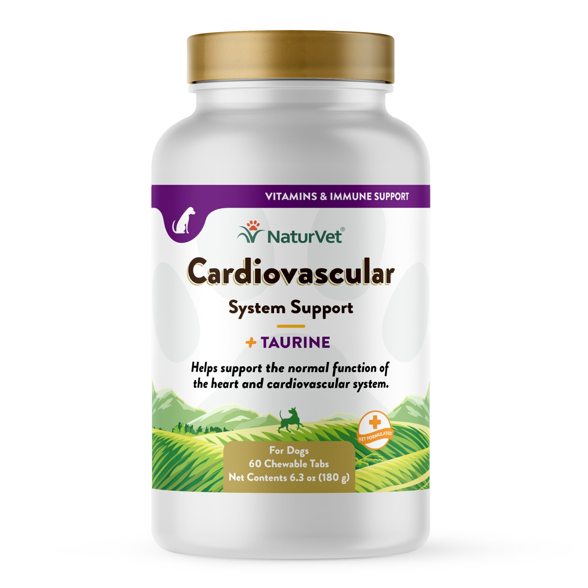 NaturVet Cardiovascular Support with Taurine Supplement for Dogs Chewable Tablets 60 ct product detail number 1.0